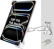 Dosvsi Anti-Theft Tablet Wall Mount, Security Wall Tablet Holder for Kiosk/Retail/Business, All Metal in-Wall Tablet Stand with Lock & Key, for iPad Pro 12.9 Air, Galaxy Tab, Surface, 9-14" Tablet