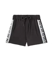[Mini Rodini] Mini Rodini Piano cotton terry shorts Y 4/5 black