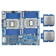 Gigabyte MZ73-LM2 With 2x AMD EPYC 9755 ZEN5 TURIN 128 Cores 2.7GHz CPU