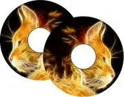 Wheelchair Spoke Guards Sticker Decals CAT KITTEN Personalised Custom Designs