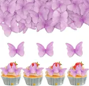 48 Pieces Butterfly Birthday Cake Topper Decoration, 3D Butterfly Cake Decora...