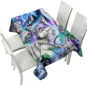 Forest Animals Art Daydream Galaxy Wolves Tablecloth