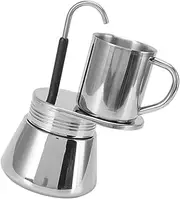 Outdoor Camping Coffee Maker Appliances Tools, Can Quickly Brew 101500ml Stovetop Coffee, DIY Tube Moka Pot Cup Set Moka Pot Single