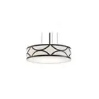 AFX Lighting Lake 3 Light 16" Pendant, Black/White - LAKP16MBBK