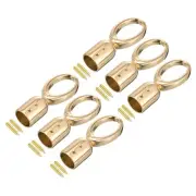 6Pcs 0.6" Cord End Cap Terminator Cord Finding for Tassel Jewelry Making Gold