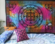 Elephant Mandala Twin Hippie Tapestry Wall Hanging Bedspread Bohemian Decor Art