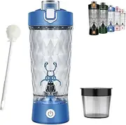 Problend One-Touch Shaker- Smooth Protein Mix Anywhere, Electric Protein Shaker Bottle, USB Rechargeable Mixing Cup, for Gym and Weight Loss (Blue)