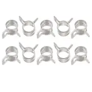 Spring Hose Clamp, 20pcs 65Mn Steel 9mm Low Pressure Air Clip, Nickel Plated