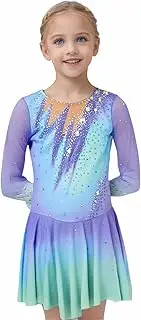 [JoyCan] Girl's Professional Performance Competition Figure Skating Clothing in Blue Purple for Competitions and Shows
