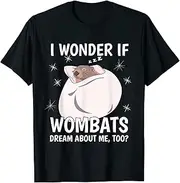 [X.Style] I Wonder If Dream Sleeping Shirt PJ Pajama Top Wombat ds378 T-Shirt Black