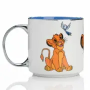 DISNEY SIMBA LION KING 300ML MUG WITH SILVER RIM AND HANDLE GIFT BOXED