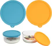 2 Packs Silicone Replacement Lids for Ultimate 1-Quart Glass Yogurt Containers (