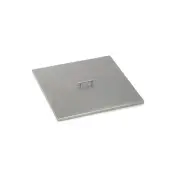 24 in. Stainless Steel Cover for Square Drop-In Fire Pit Pan