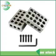 8 Piece 1-2-3 123 Precision 23 Hole Block Set With Screws & HEX KEY Hardened