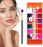 Lip Gloss Palette,20 Colors Lip Color Palette | Smudge-Proof Matte Tinted Creamy Eye Shadow Blush Waterproof for Bridal Stage Performance