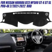Non-slip BLACK DASH MAT for Nissan Navara D23 NP300 ST-X ST SL 2021-2024 DM1603