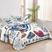 Allenjoy Twin Size Soul Goddess Quilt Bedspreads R&B Bed Set Bedding Coverlet Fabric Washable with 1 Pillow Sham SC00206-007