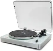Aiwa APX-790BTWH Bluetooth Turntable with Belt Drive and Acrylic Dust Cover, 2