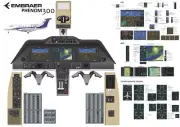 Embraer EMB505 Phenom 300 - with avionics screens Poster 24"x36"