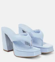[Gia Borghini] Gia Borghini Patent leather platform sandals AU 7 blue