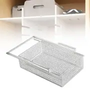 Under Shelf Wire Basket Hanging Pullout Drawer Basket for Bedroom Cabinet