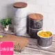 Homely Zakka 北歐ins風輕奢大理石紋金邊三層帶蓋陶瓷密封罐/儲物罐/收納罐(2色任選)