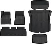 Floor Mats Accessories Trunk Mat TPE Pads Compatible for Tesla Model Y 2021-2024 Compatible for Tesla Model 3 2024 Highland Accessories(New 3 6Pcs Mats)