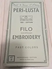 24 Skeins Peri-Lusta Cotton Beige Grey 8 Strand Embroidery Thread Floss England
