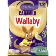 Cadbury Caramilk Wallaby Chocolate Sharepack 12 Pack 144g - NEW NON-RECALLED