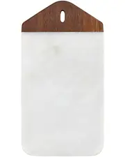 Buckley White Marble and Acacia Serving Board - 34 x 18 cm