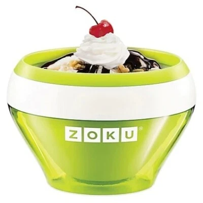Zoku Single Serve Instant Ice Cream Maker Bowl Sorbet Gelato ZK120-GN Green NEW