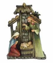 Holy Family Manger Nativity Scene Figurine Indoor Christmas Holiday Decor