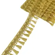 Gold Fringe Trim Tassel Sewing Trim for Christmas Craft Home Decor Supplies(6
