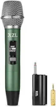 Green Color Professional Wireless Microphone for Karaoke Singing