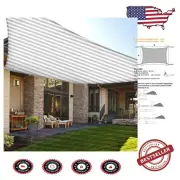 High-Quality 8' x 12' Rectangle Grey-White Sun Shade Sail for Outdoor Comfort