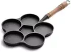 Cast Iron Stuffed Nonstick Stuffed Pancake Pan,House Cast Iron Griddle for Vario