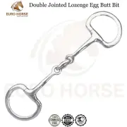 Euro Horse Double-Jointed Lozenge Egg Butt Bit Stainless-Steel Snaffle Horse Bit