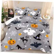 Halloween Comforter Set Full Size,Cartoon Pumpkin Ghost Queen Halloween-cartoon