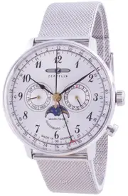 Zeppelin Hindenburg LZ129 Moon Phase Day/Date Display 7036M-1 7036M1 Quartz 30M Mes Watch