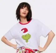 Size Small BNWT Peter Alexander Women's Xmas The Grinch Sleep Tee RRP $59