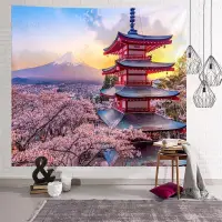 在飛比找蝦皮購物優惠-🔥爆款下殺🔥 日本富士山櫻花掛布 風景裝飾布 掛畫 風景掛毯