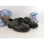 Dr. Martens Black Studded Leather Wanama 1461 Oxford Lace Up Shoes Size 7 NIB