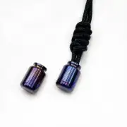 New Timascus Knife Bead Necklace Keychain Parachute Cord DIY Pendant Lanyard EDC