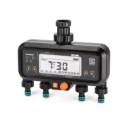 Holman Water Tap Timer 4/Dual Outlets Irrigation Controller Garden Time Faucet