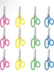 Westcott Kids Play Blunt Paper Scissors, 5 Inch Assorted Colors, Pack of 12