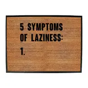 5 Symptoms Of Laziness - Funny Novelty Doormat Man Cave Floor mat