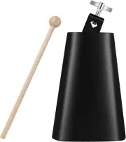 7 Inch Metal Steel Cow Bells Noise Makers Hand Percussion Cowbell with Stick for