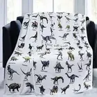 Durable Flannel Fleece Blanket High-quality Micro-polyester Educational Dinosaur