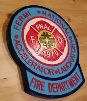 Fire Department Fermi 3D routed wood patch plaque sign Custom
