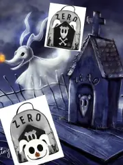 NIGHTMARE BEFORE CHRISTMAS ZERO MINI BACKPACK Tombstone & CHANGE POUCH Sealed